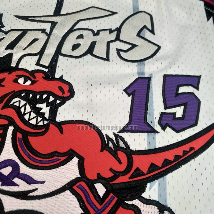 Camiseta Toronto Raptors Vince Carter NO 15 Mitchell & Ness 1998-99 Blanco